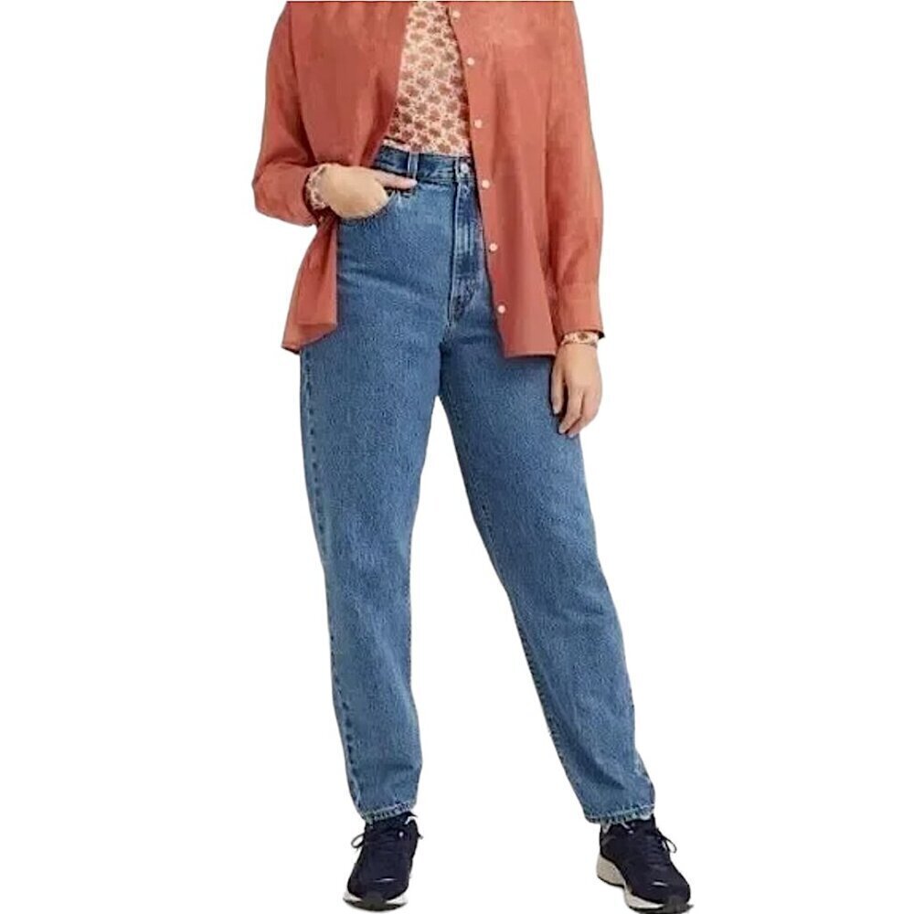 LEVI'S X FREE PEOPLE High Loose Tapered Jeans Hold My Purse Med Blue Wash